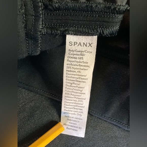 Spanx Pants The Perfect Pant Ponte Slim Straight   Black Size Small Petite - Picture 7 of 13